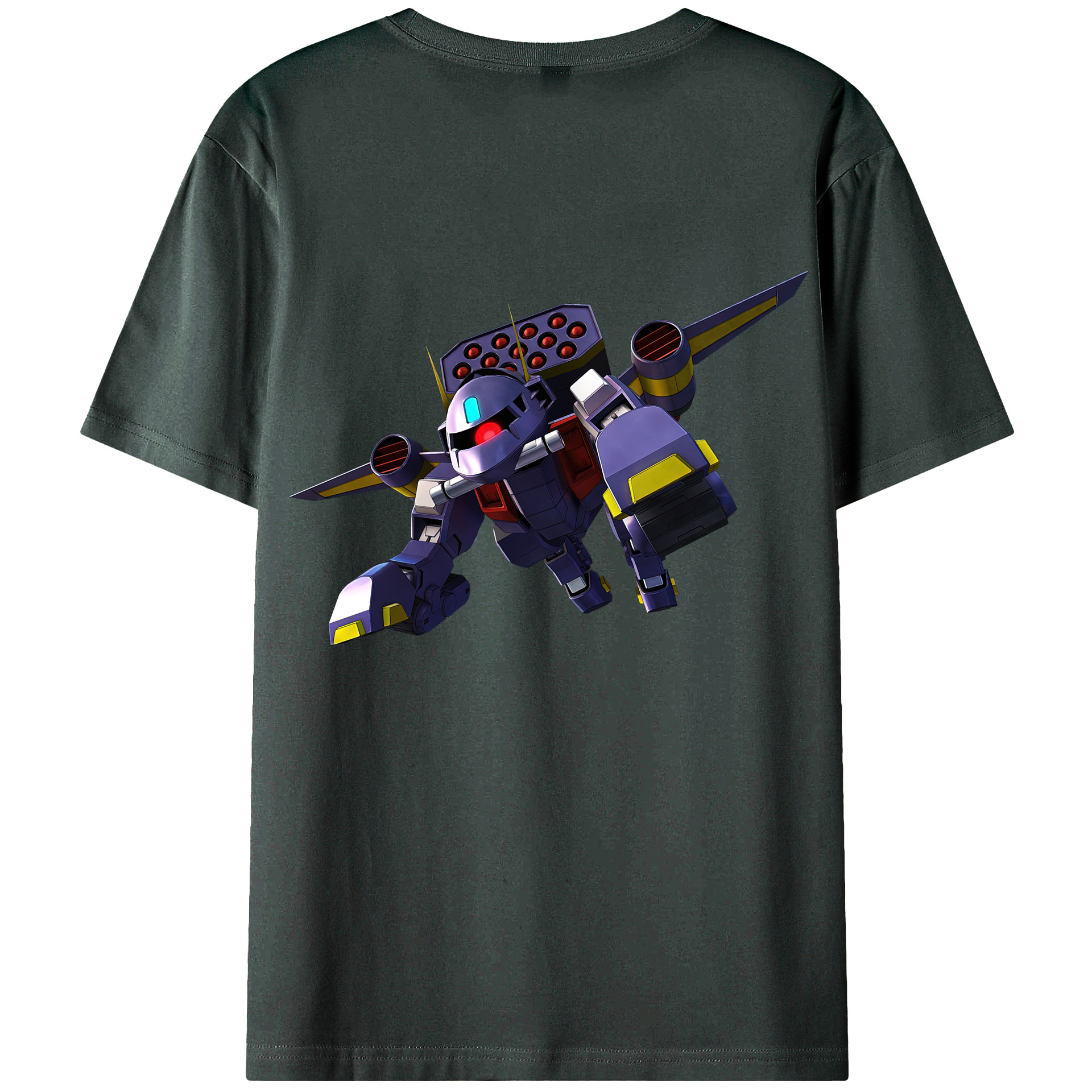 （画像用） 機動戦士ガンダム Mobile Suit Gundam 綿100％ メンズ半袖Tシャツ（バックプリント） 通気性